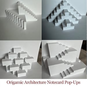 Cartes pop-up d'architecture origamique