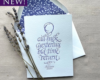 Shakespeare Remembrance Greeting Card (Birthday, Friendship & More)