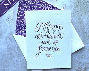 Sympathy Card (Letterpressed, Calligraphic & Literary)