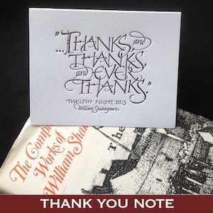 Citation de Shakespeare Carte de voeux typographique