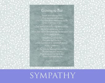 Cruzando la barra de Tennyson: una presentación/tarjeta de condolencia.