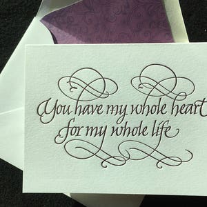 Letterpressed Love Card