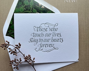 Letterpressed Calligraphic Sympathy Card