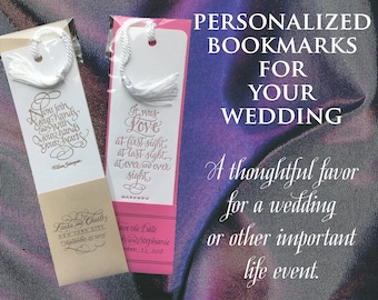 Personalized Bookmarks for your Special Life Event