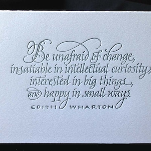 Literary Quote by Edith Wharton in Calligraphy