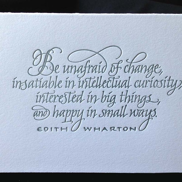 Literary Quote by Edith Wharton in Calligraphy