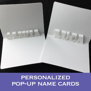 Cartões de visita personalizados pop-up