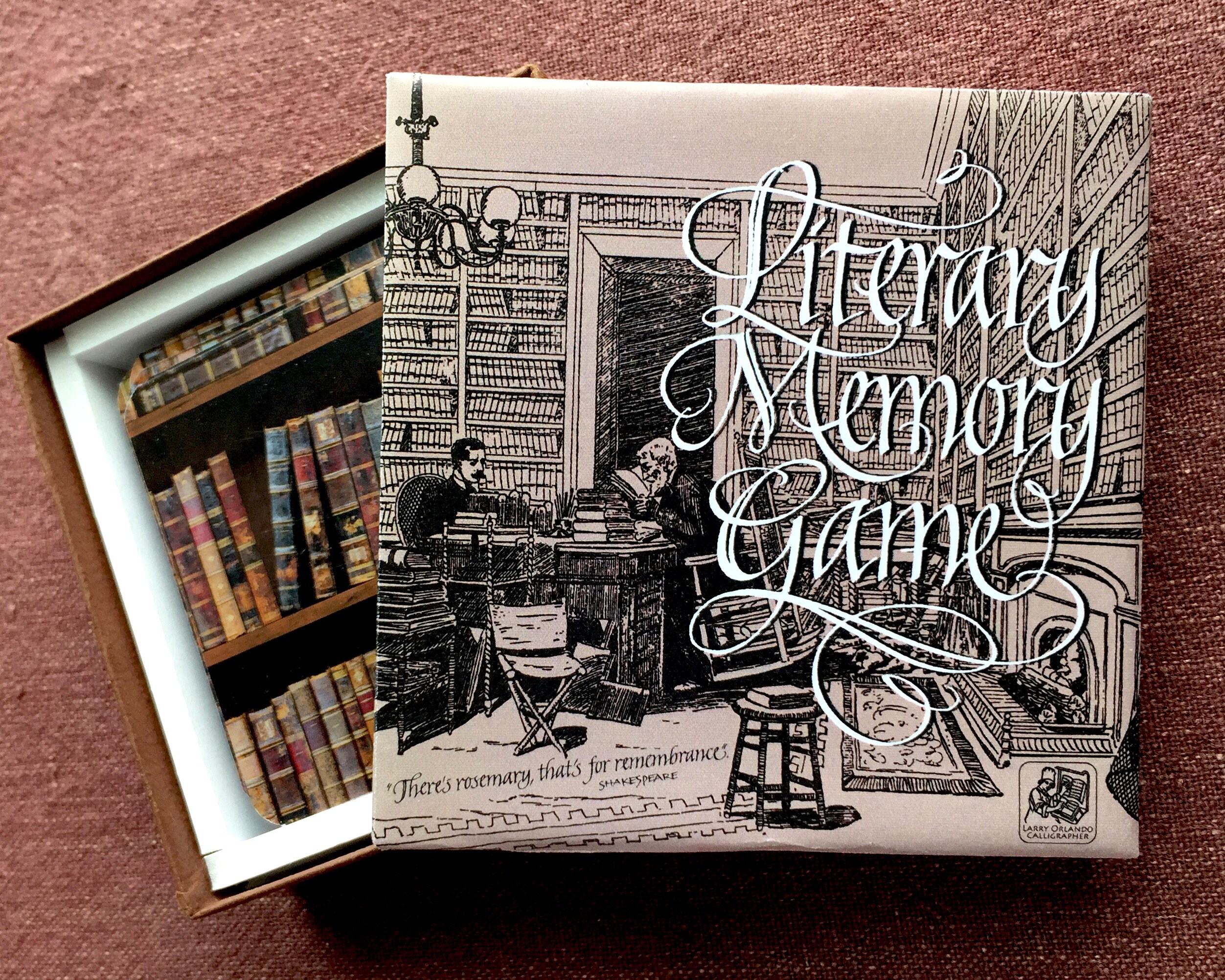 Juego de memoria literaria con citas manuscritas Etsy