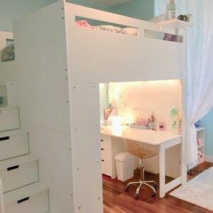 Loft bed Full size for adults with everything added!