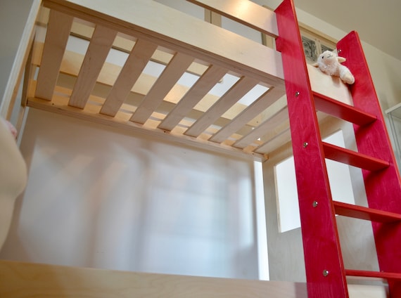 Loft bunk bed hot sale with crib underneath