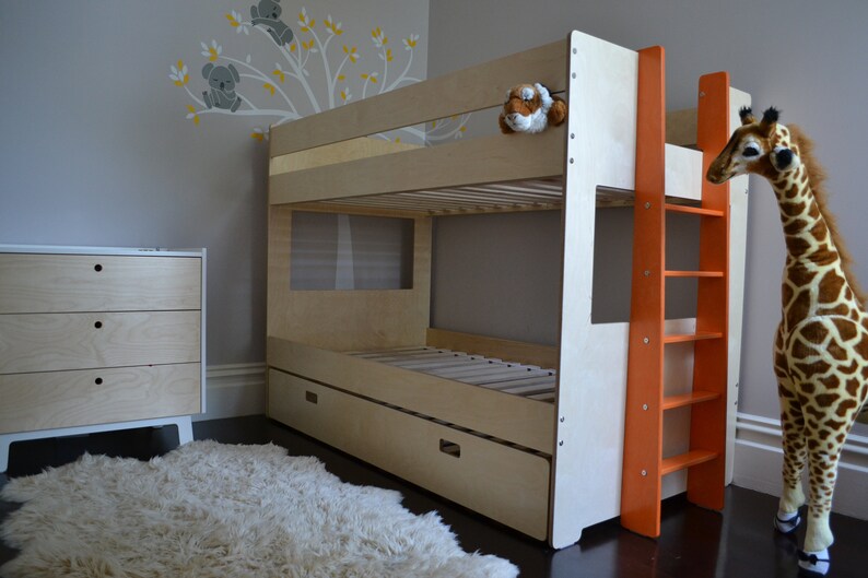 San Francisco Bunk Bed With Trundle Bed Etsy