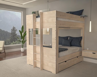 Paquete de muebles personalizados de alta gama para habitación con literas tamaño queen (2025)