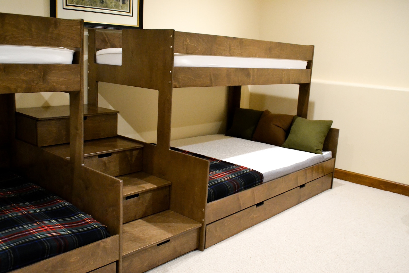 Aspen Bunk Room Builtin Quad XL bunk beds sleeps 6 Etsy