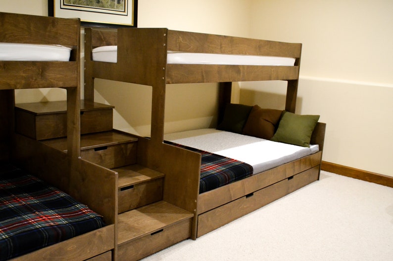 Bunk Room Colorado Builtin Quad XL Bunk Beds Sleeps 6 Etsy