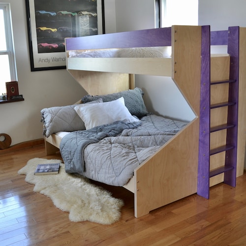 DIY Build Plan Bunk Bed With Stairs Full/twin DIY Bunk Etsy