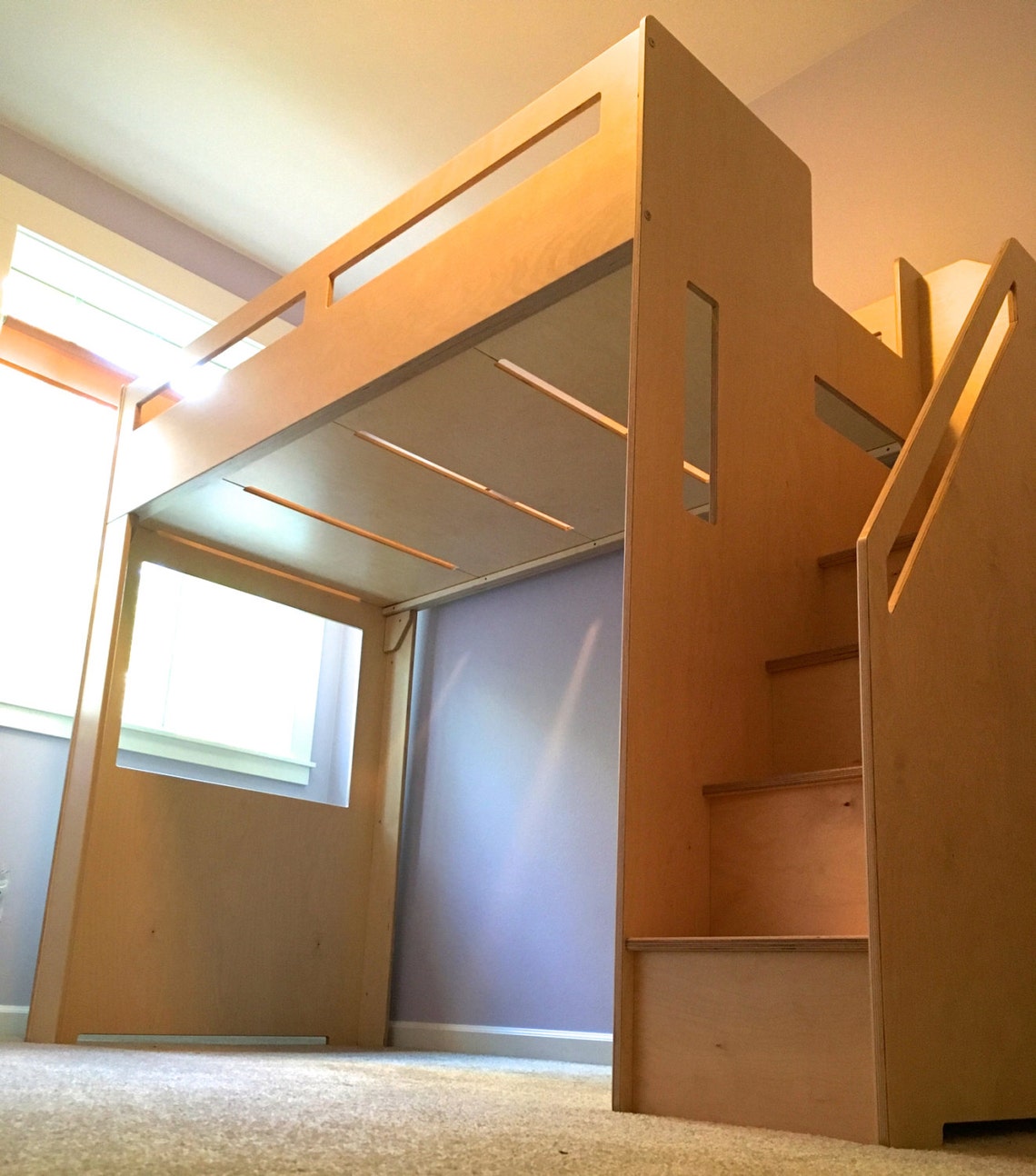Loft Bed With Staircase Etsy Canada