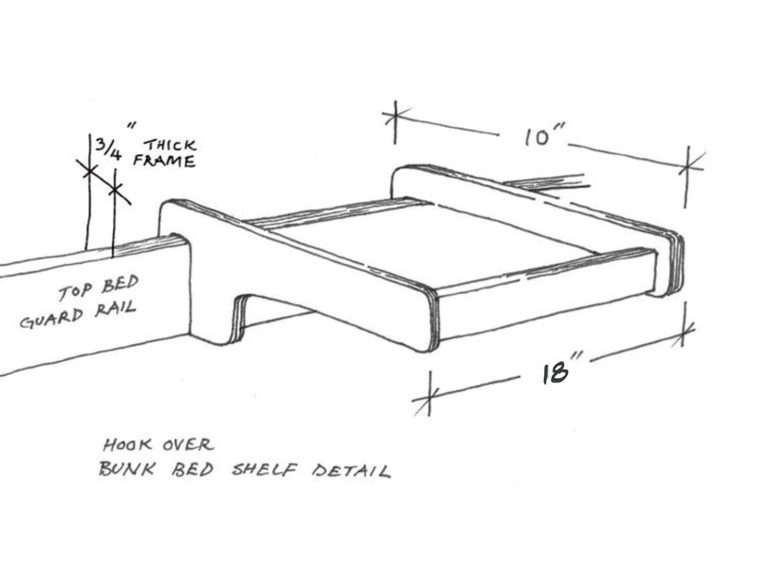 Bunk Bed Night Table Shelf Etsy Canada