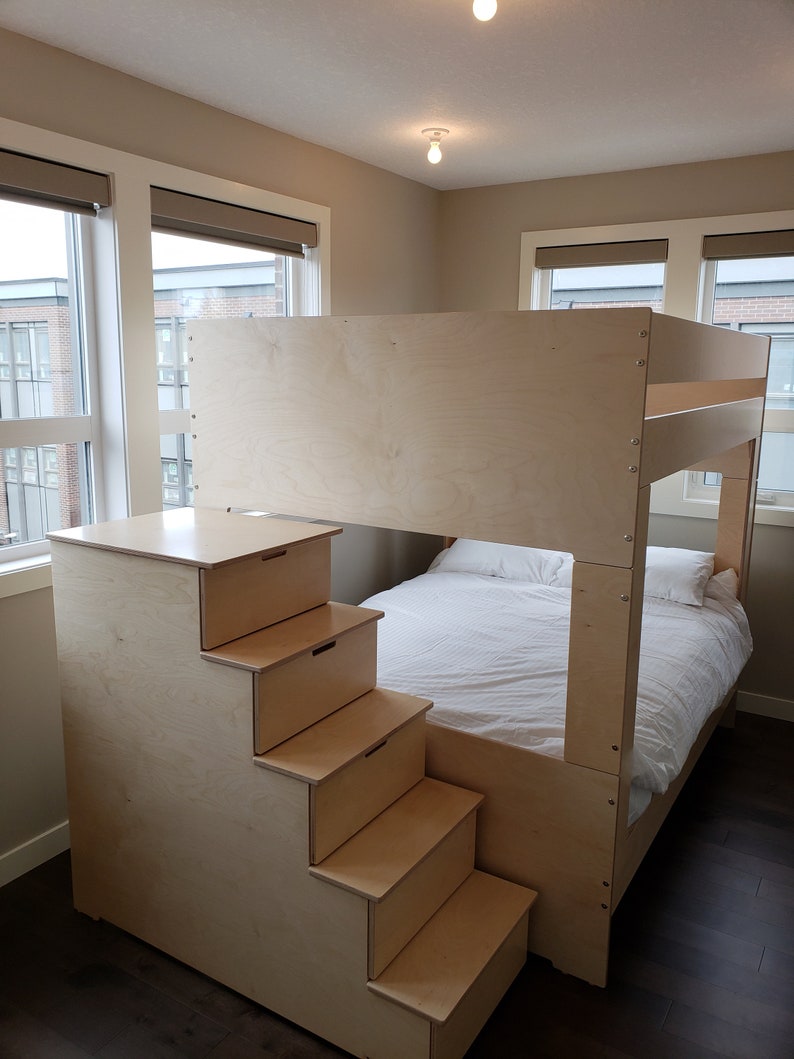 West Coast Queen Bunk Bed / Separates Into 2 Queen Beds Etsy