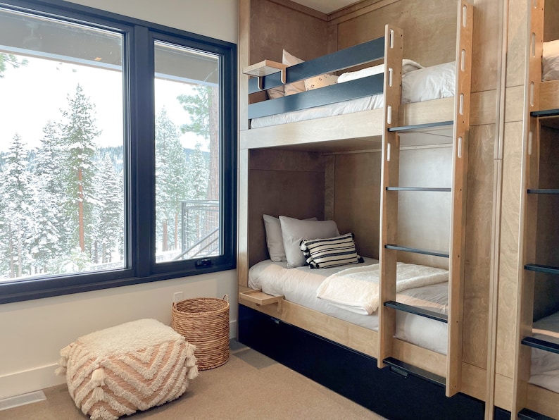 Modern Bunk Room With Builtin Bunk Beds Which Sleeps 8 Etsy