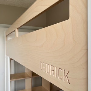Personalized Twin/Single Adult Loft Bed with Cubed open shelving! image 5