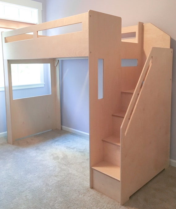 Loft Bed With Staircase, Bunk Loft Beds With Stairs