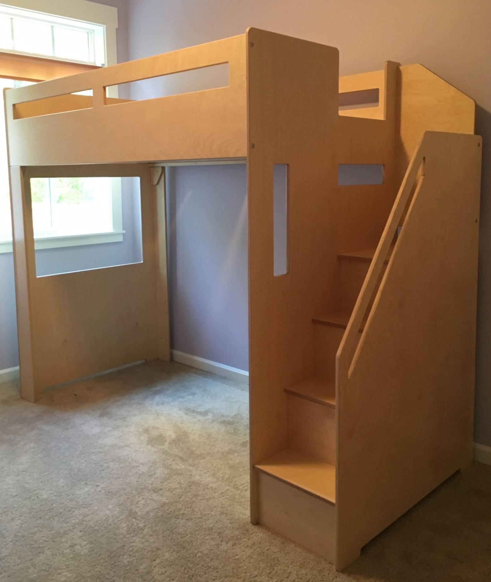 Loft bed with staircase Etsy