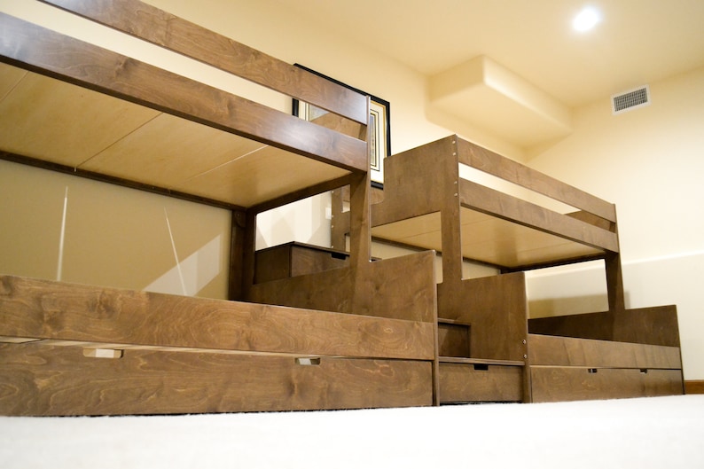 Bunk Room Colorado Builtin Quad XL Bunk Beds Sleeps 6 Etsy
