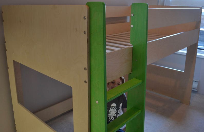 Low Loft Bed for up to 10 Thick Mattresses Etsy