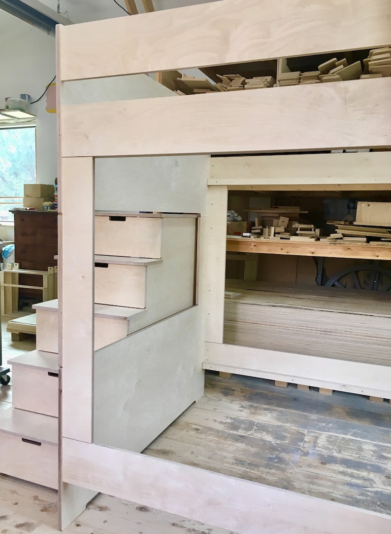 West Coast Queen Bunk Bed / Separates Into 2 Queen Beds Etsy