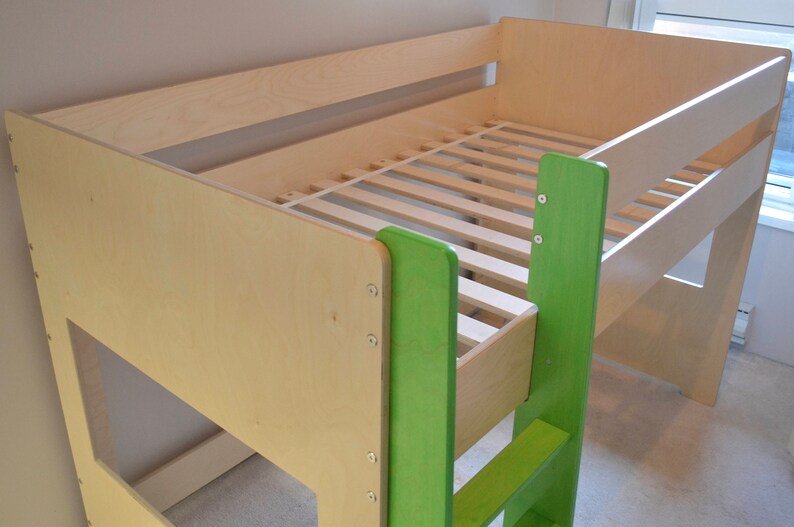 Low Loft Bed for up to 10 Thick Mattresses Etsy