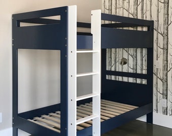 Single over single Hale Navy Modern adult bunk bed
