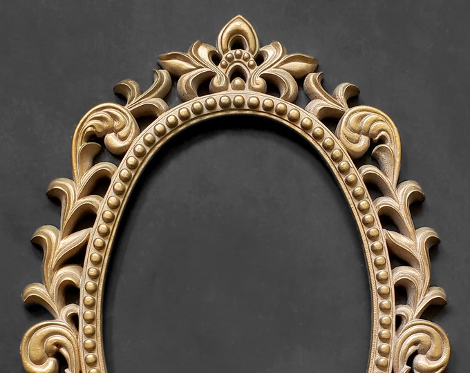 Ornate Gold Frame Large Oval Frame Vintage Etsy