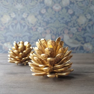 Vintage Solid Brass Pinecone Candle Holders for Sale in Dearborn