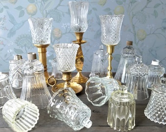 Assorted Clear Glass Votive Cup Singles - For Sconces & Candlesticks - Sold Separately - Vintage