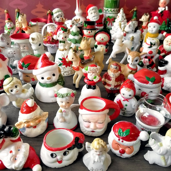 Vintage Christmas Smalls - Royal Copenhagen, Josef Originals, Snowman Figurines, Rudolph, & More - Sold Separately (As-Is)