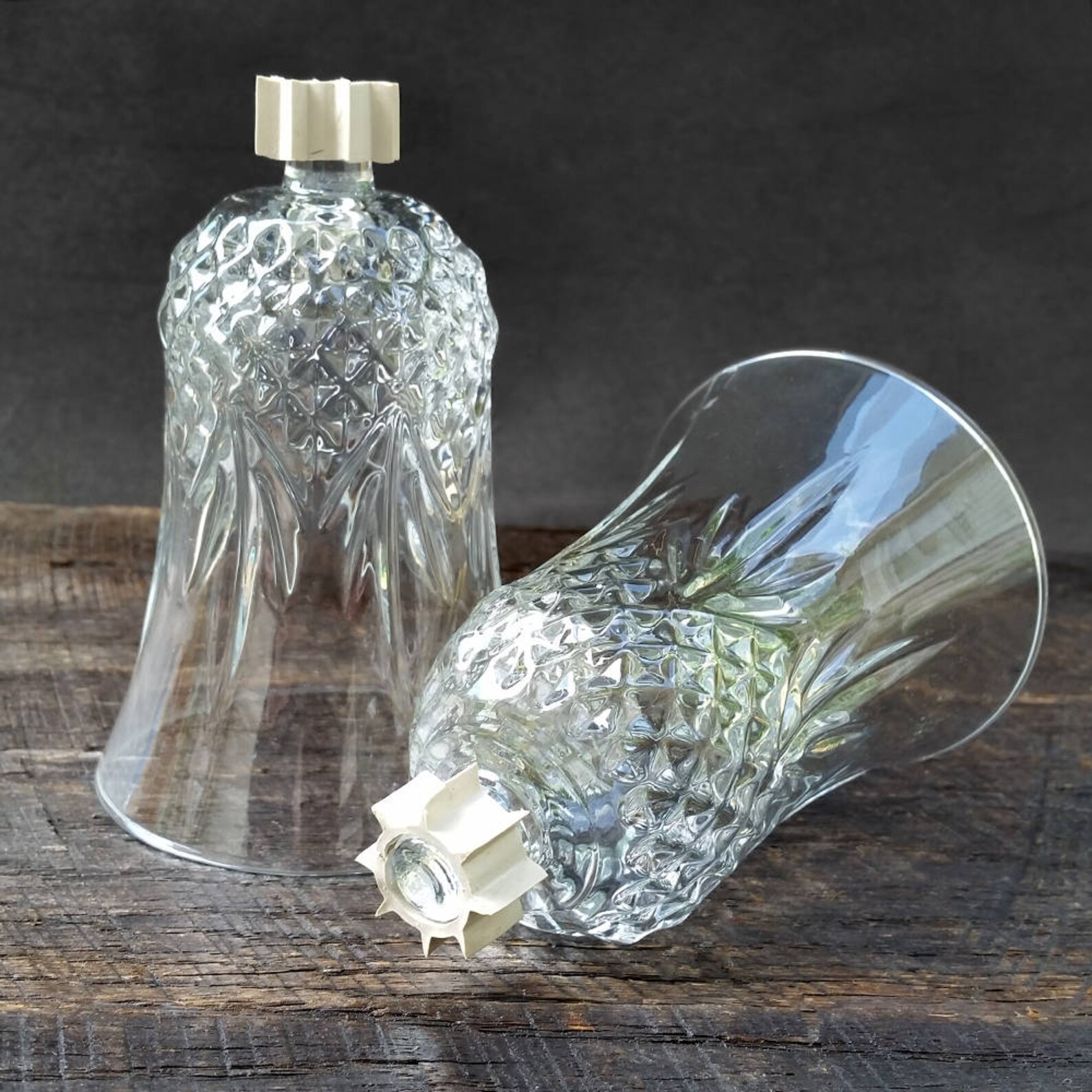 Clear Glass Votive Cups Candle Holders for Sconces Vintage Etsy