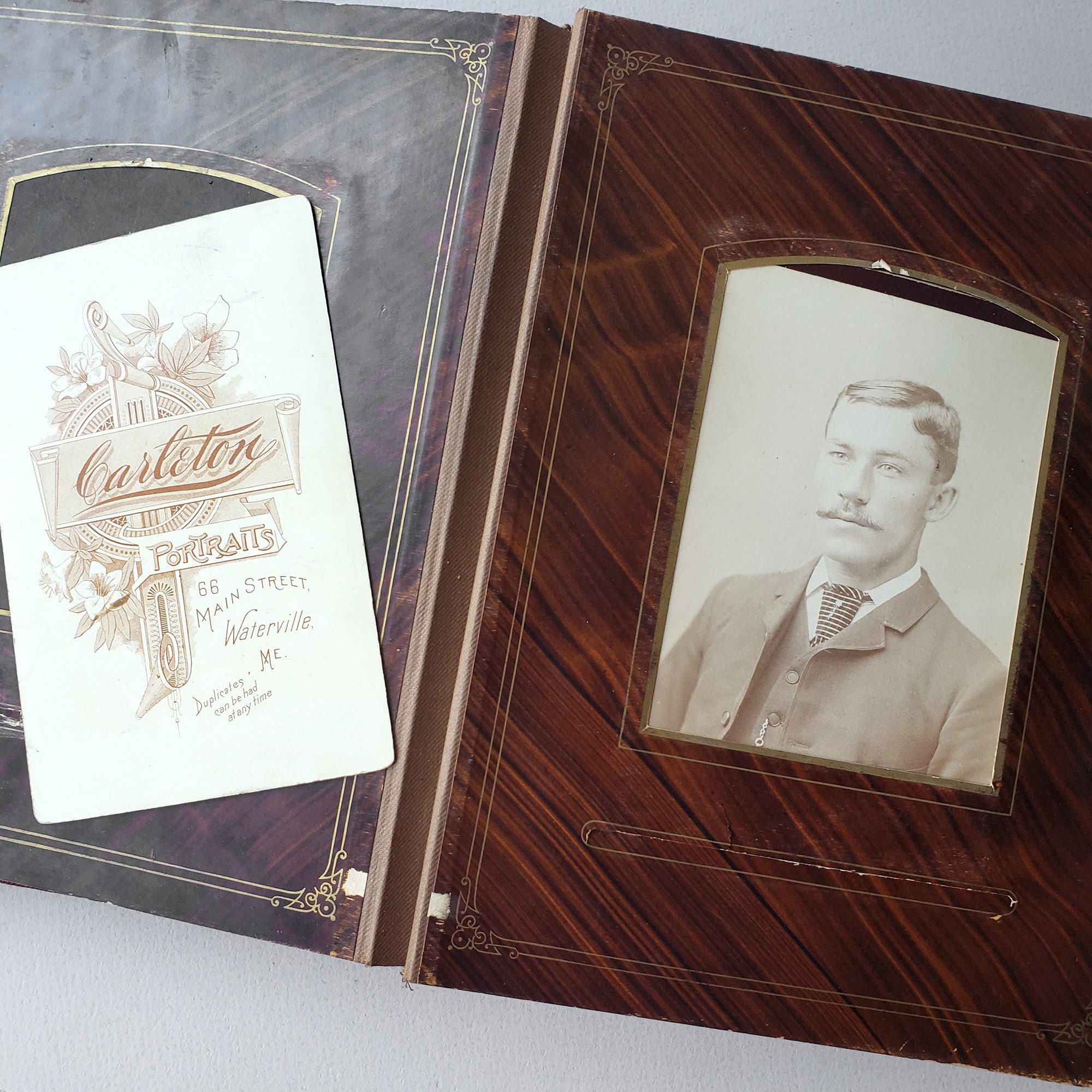 Antique Photo Album W/ Photos - Cabinet Card & Cartes-de Antique Photo Album W/ Photos - Cabinet Card & Cartes-de