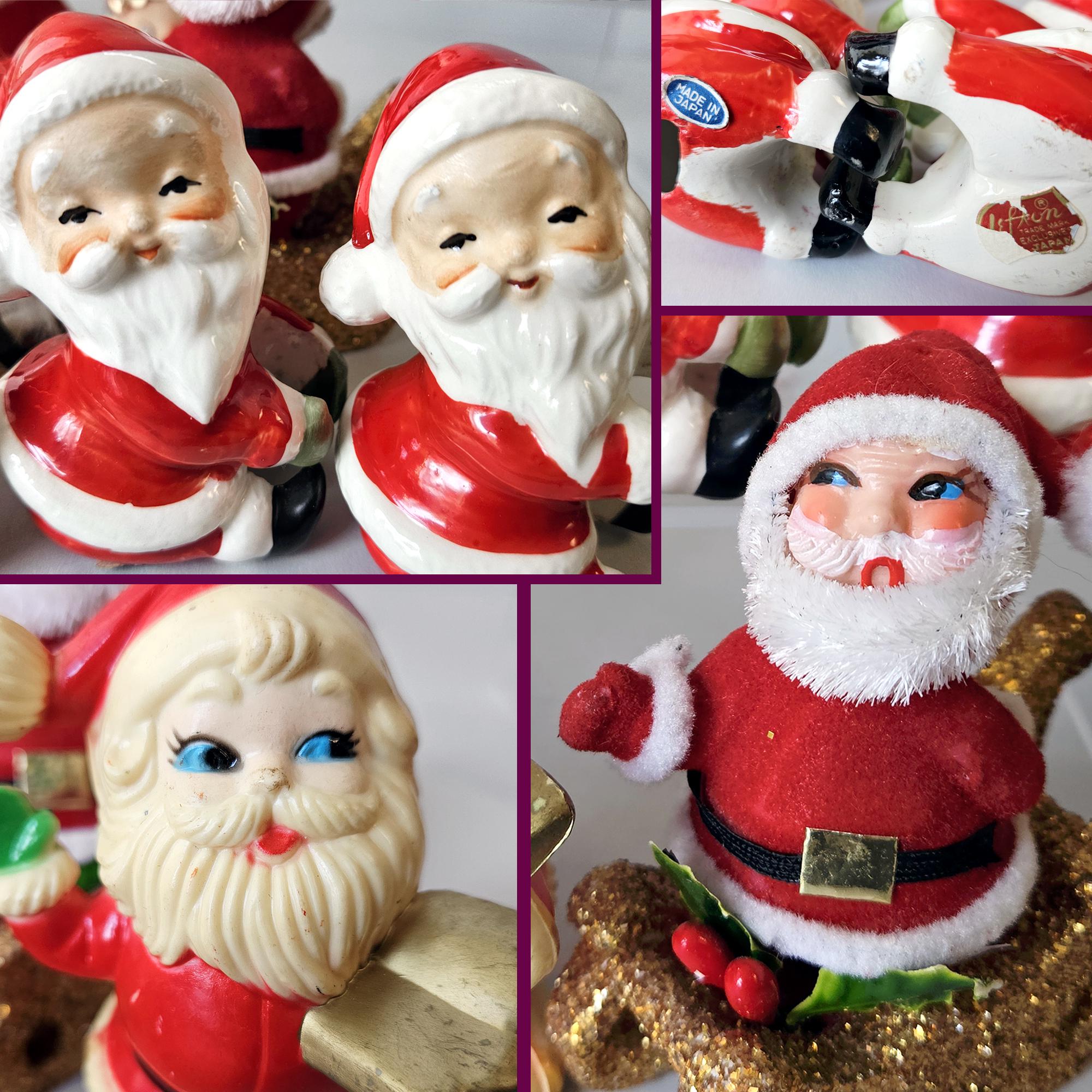値下げ【昭和】五角形　陶器　三段　かさね重　合格縁起物 Vintage Santa Smalls - Christmas Ornaments, Figurines