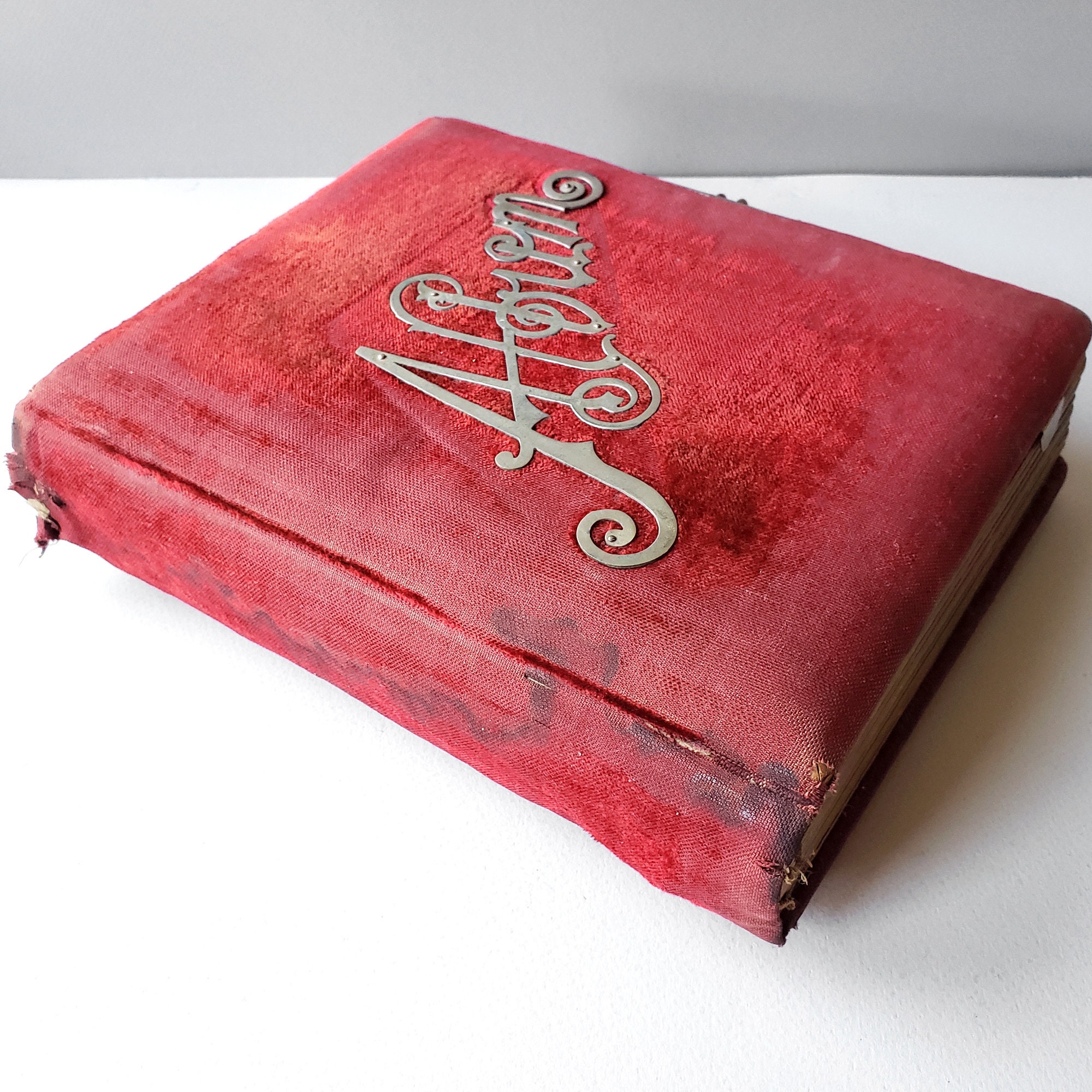 Antique Photo Album W/ Photos - Cabinet Card & Cartes-de Antique Photo Album W/ Photos - Cabinet Card & Cartes-de