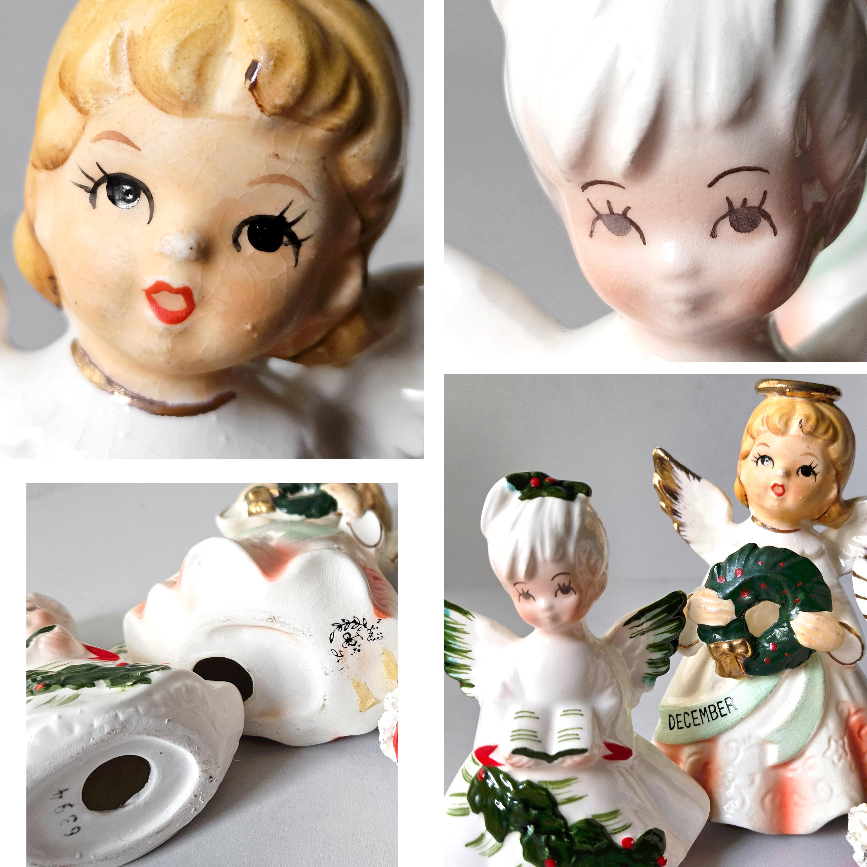 Vintage Christmas Angel Figurines, Ornaments, & Bells (as-is) - Etsy