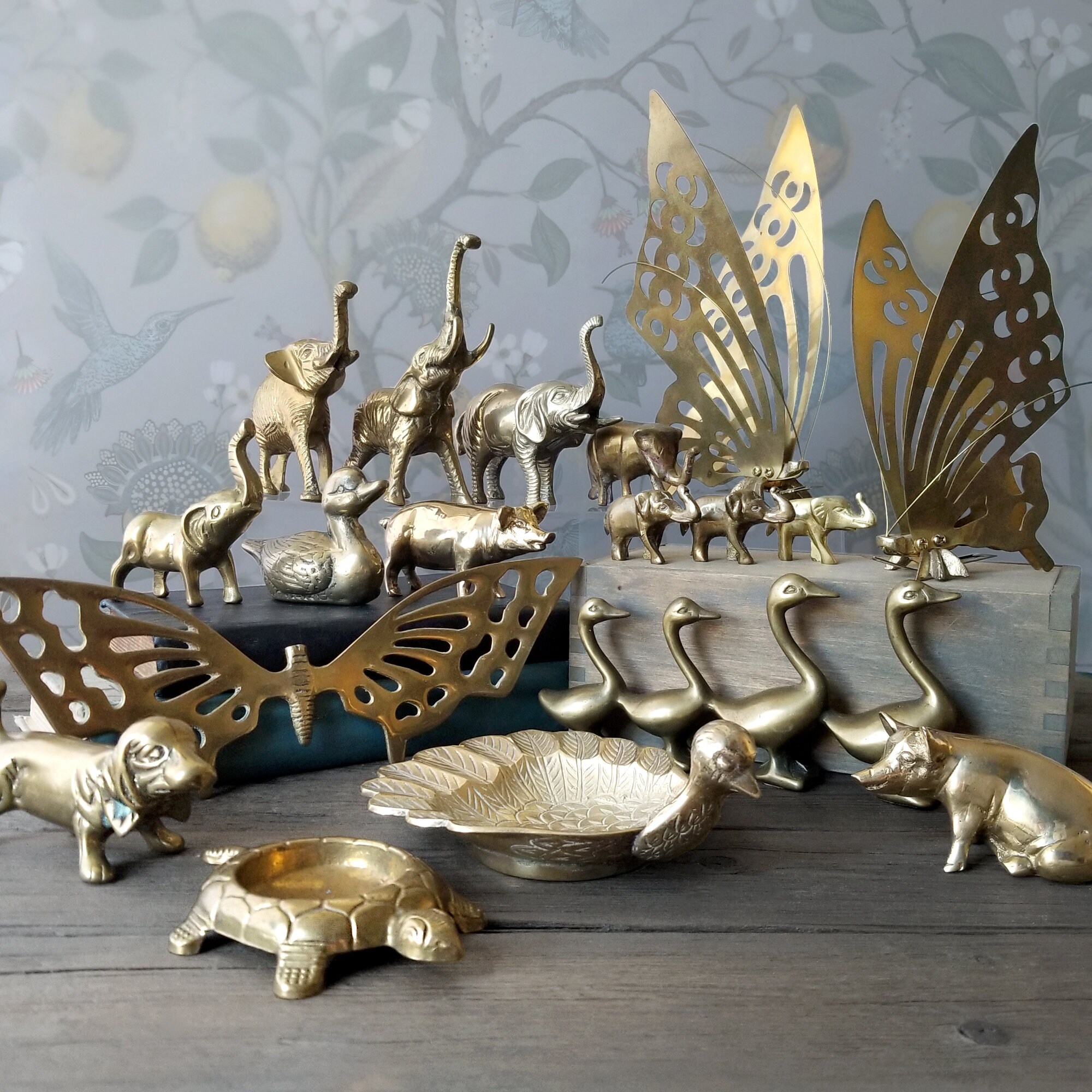 Gold Animal Figurine - Etsy Gold Animal Figurine - Etsy