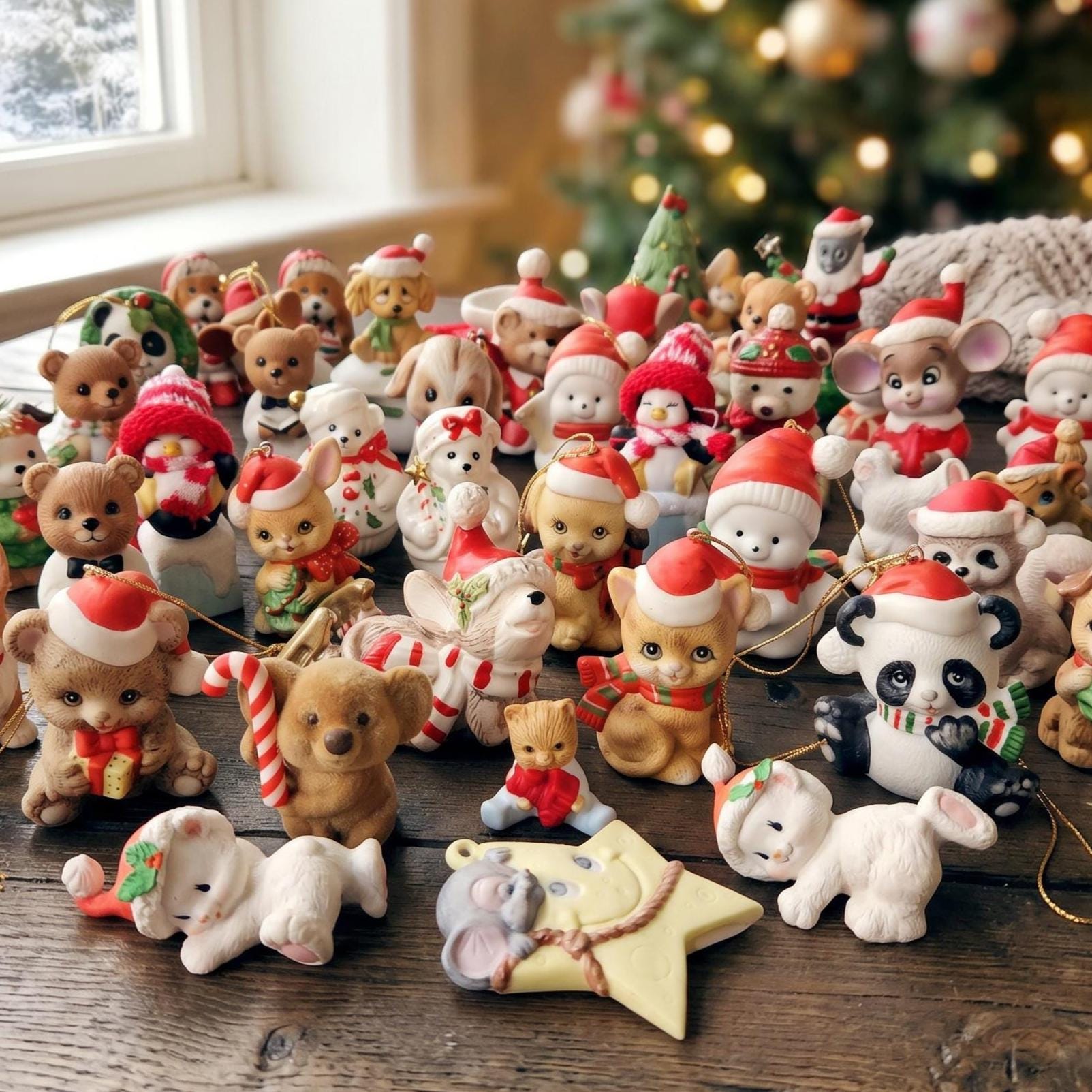 Vintage Flocked Dogs - Etsy