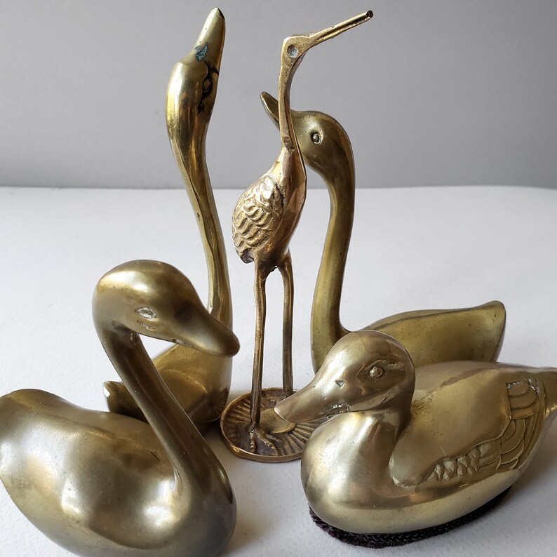 Assorted Brass Animal Figurines Your Choice Owls Rabbit Etsy