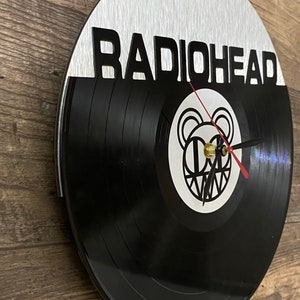 Re-purposed, recycled Vinyl Record -  Radiohead Vinyl Clock