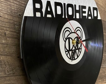 Re-purposed, Recycled Vinyl Record - Radiohead Vinyl Clock - Etsy