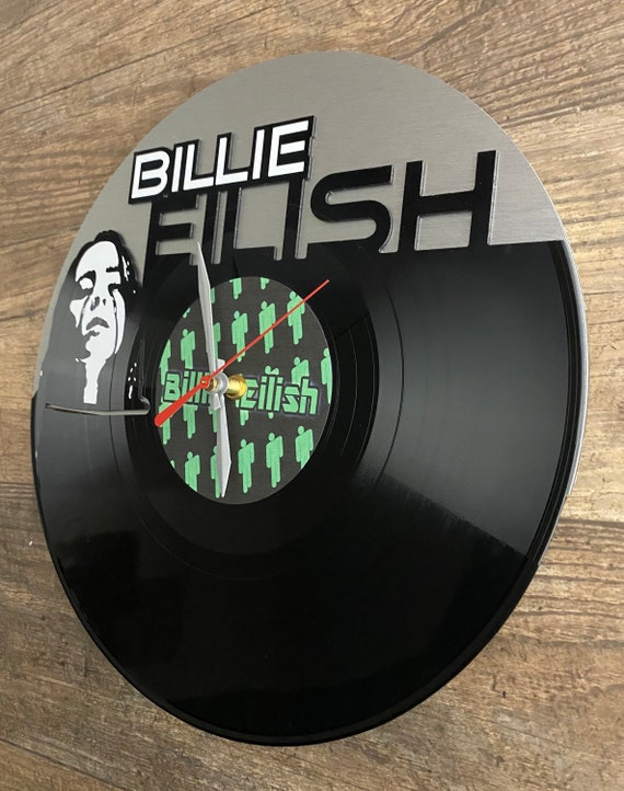 Re-purposed, Recycled Vinyl Record - Billie Eilish Vinyl Clock - Etsy