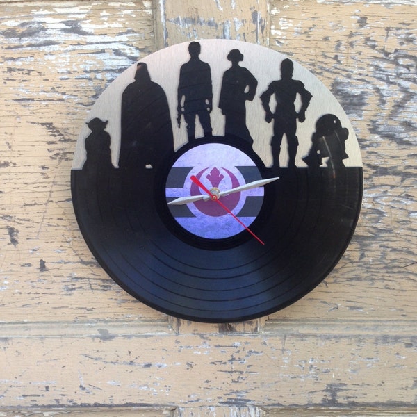 Re-purposed, recycled Vinyl Record -  Star Wars Vinyl Clock