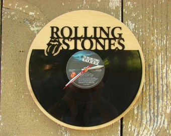 Re-purposed, recycled Vinyl Record - Rolling Stones - vinyl clock