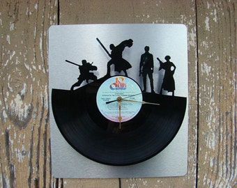 Re-purposed, recycled Vinyl Record - L.E.D. Star Wars quartz clock