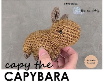 PATTERN: No Sew Amigurumi Crochet Pattern, Capy the Capybara Plush, Amigurumi Pattern, Crochet Pattern